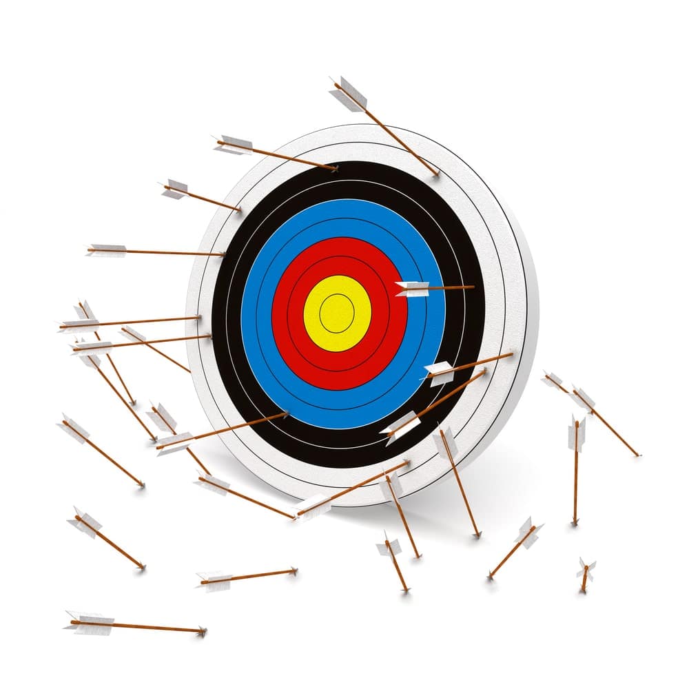 Arrows not hitting the bullseye